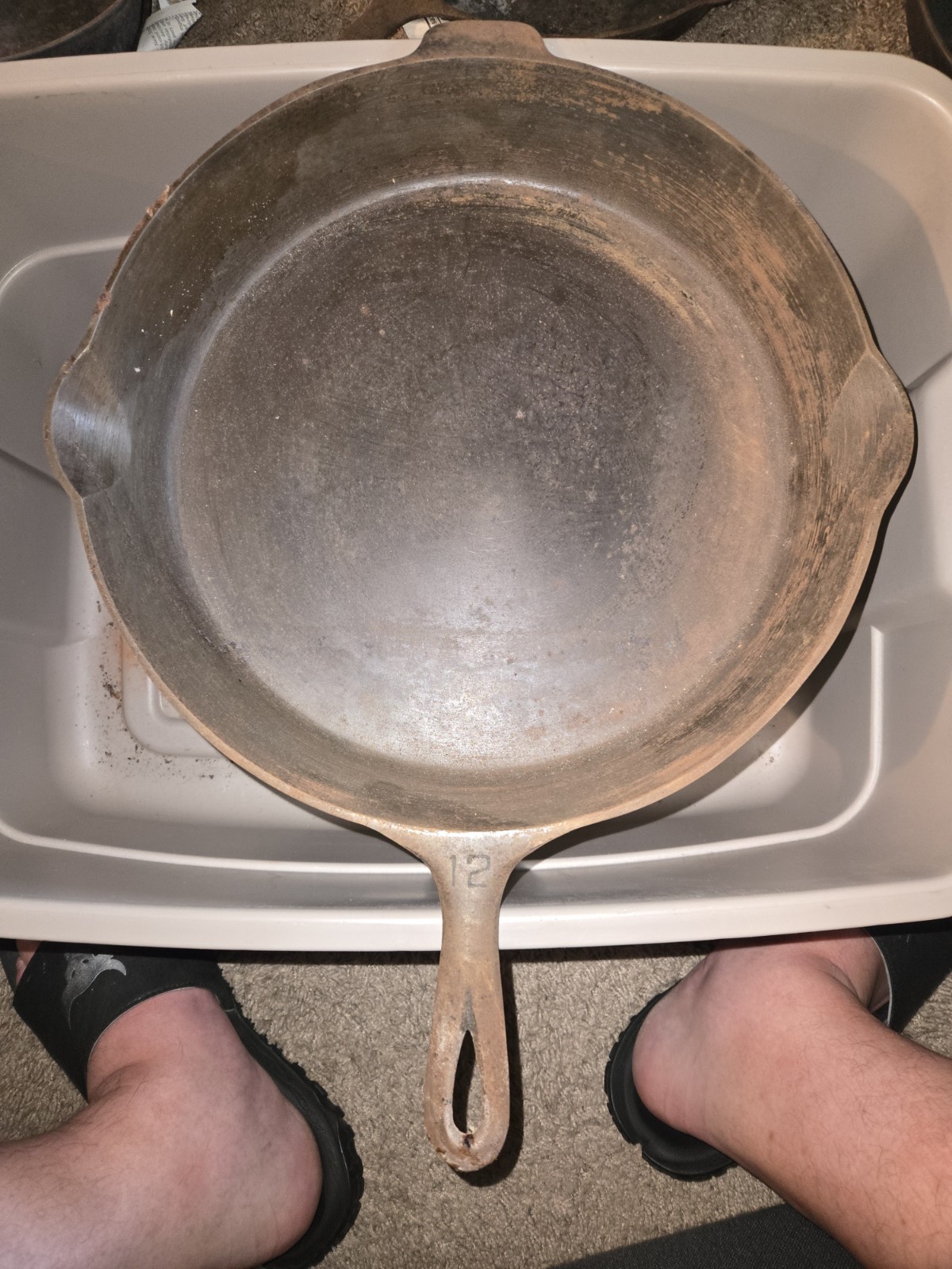 Vintage Griswold No. 12 Cast Iron Skillet 719A Erie PA 