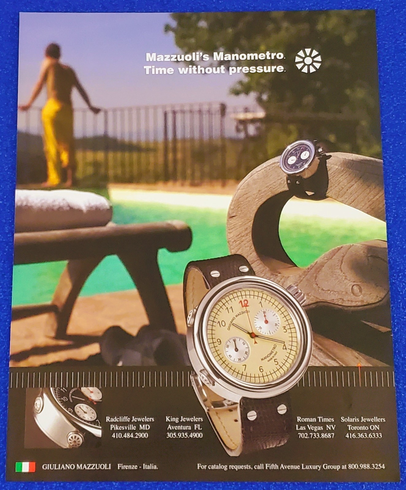 2008 Giuliano Mazzuoli Manometro Swiss Made Wristwatch Classic Design Print Ad 2008 Giuliano Mazzuoli Manometro Swiss Made Wristwatch Classic Design Print Ad