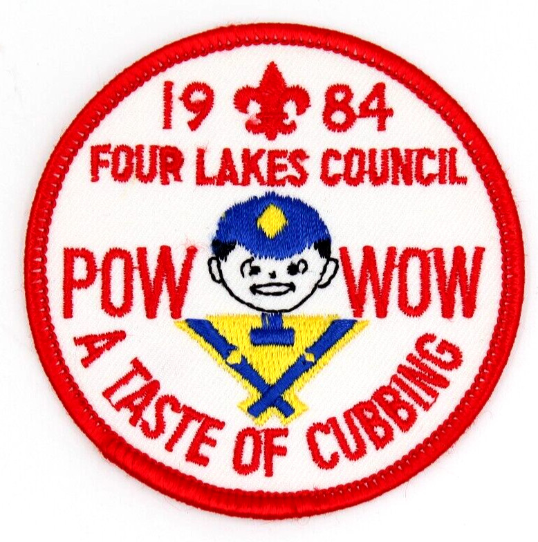 1984 Pow-Wow Four Lakes Council Patch Wisconsin Boy Scouts BSA