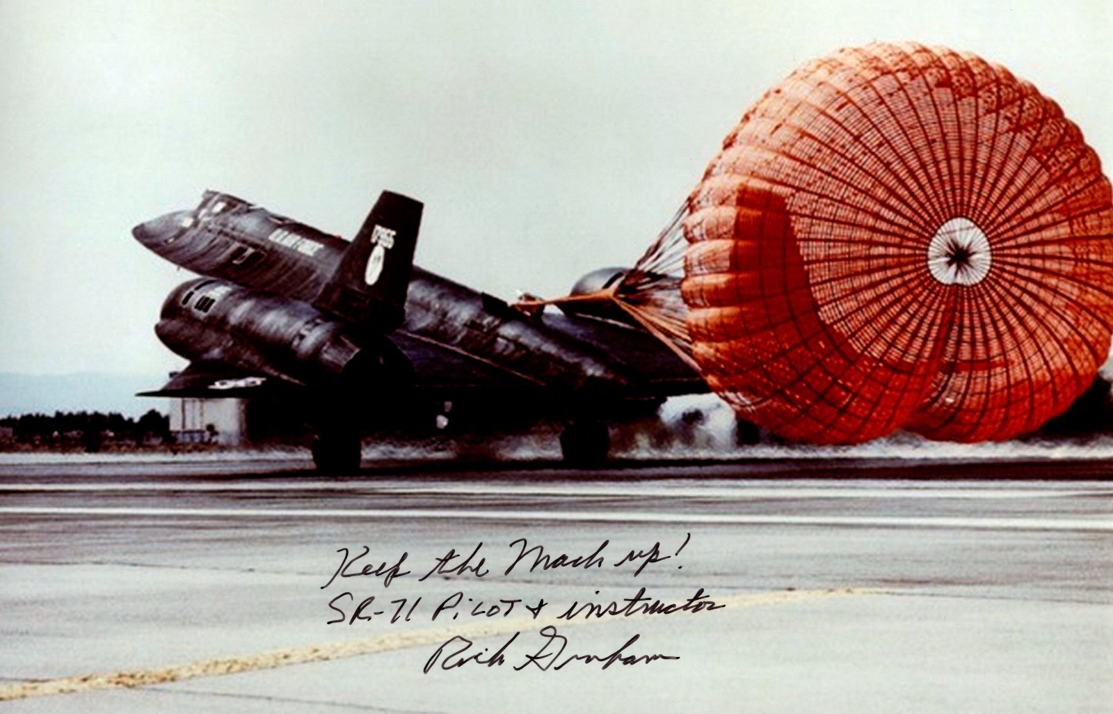 SR-71 Flight Photograph Signed by Air Force SR Pilot Rich Graham SR-71 Flight Photograph Signed by Air Force SR Pilot Rich Graham