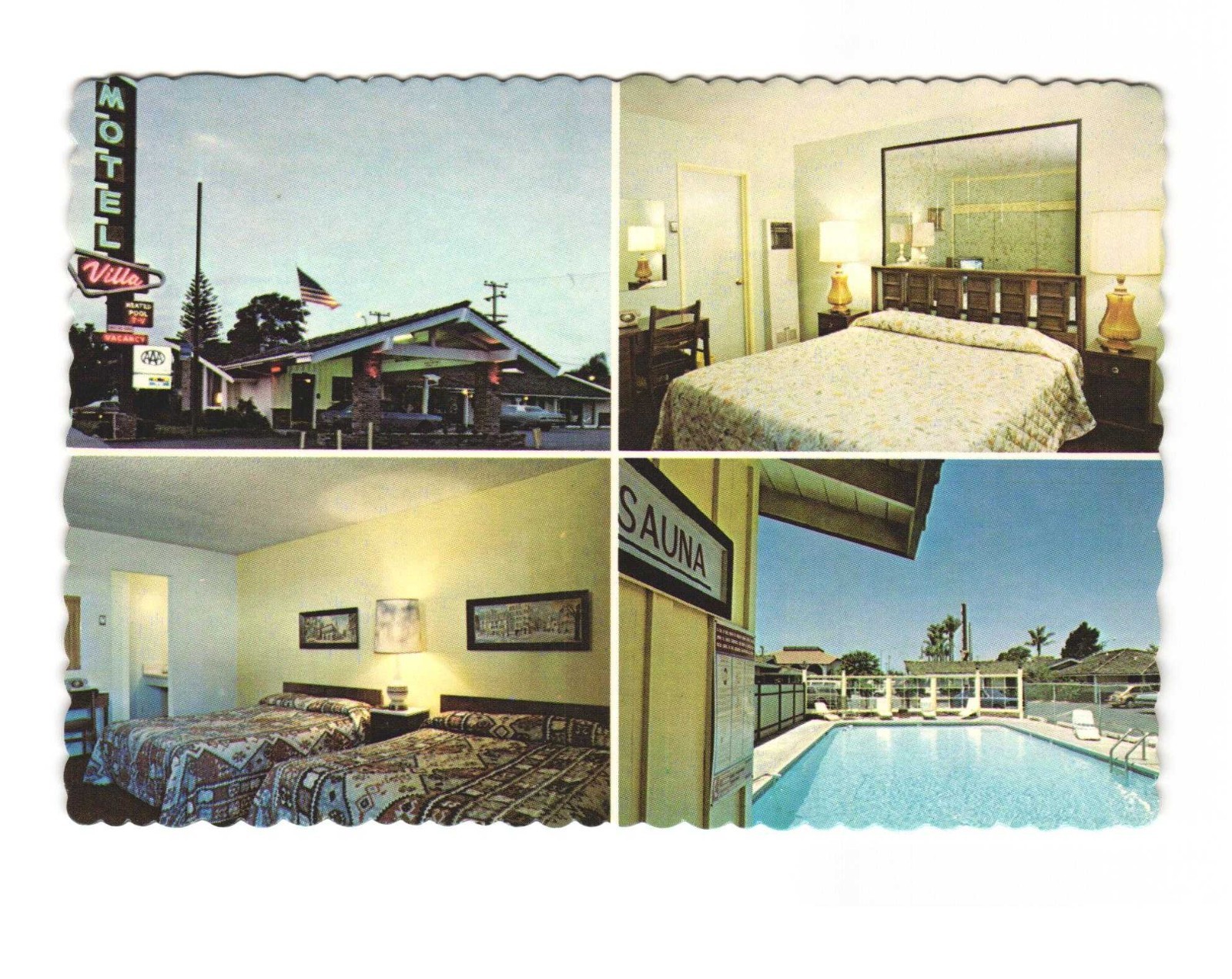 Villa Motel Santa Maria CA vintage postcard unposted
