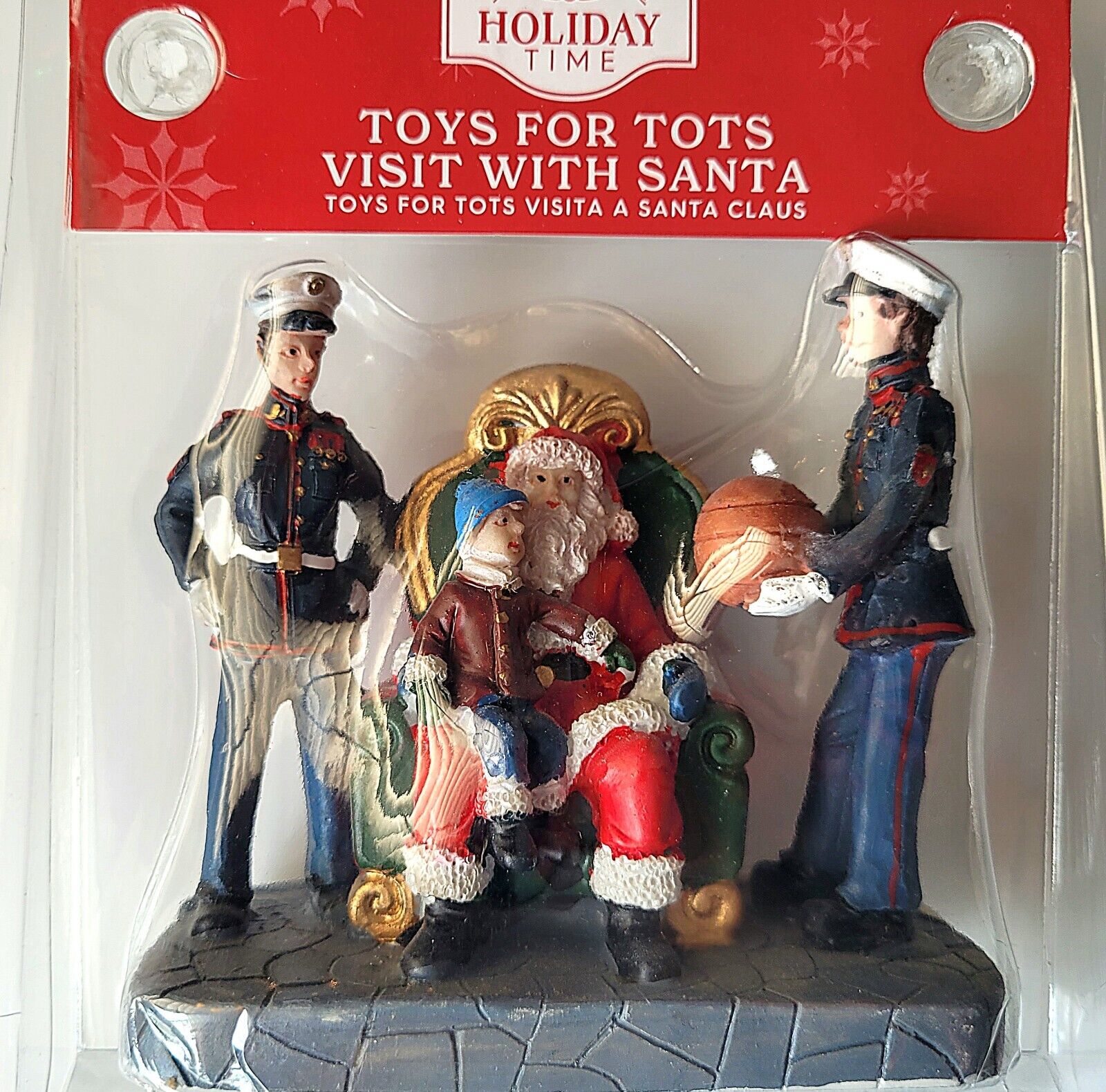NEW Christmas Village Accessory Marines Toys For Tots Santa Holiday Time 2023