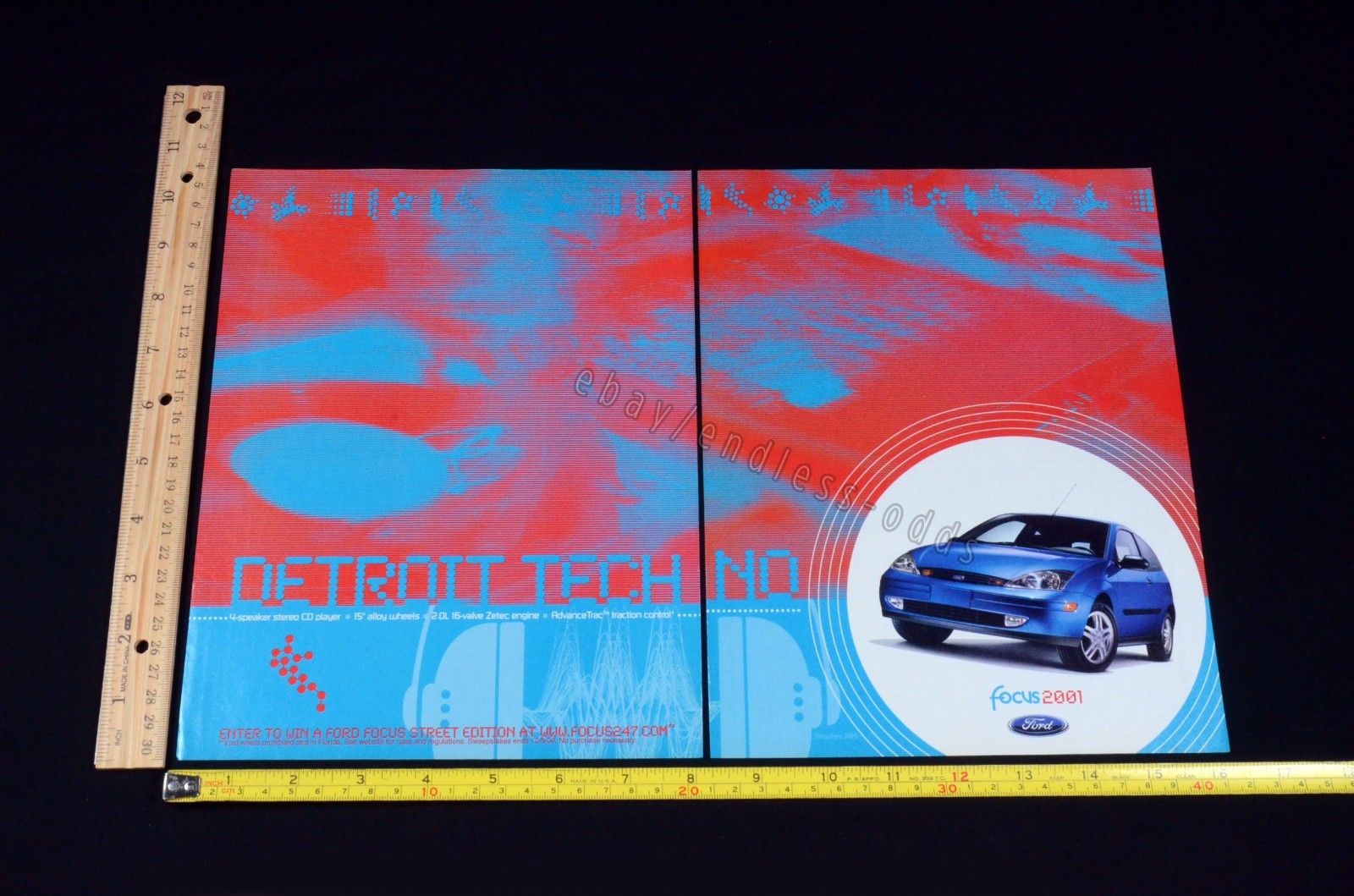 2000 2001 Ford Focus Coupe Car Detroit 2-pg Magazine Page Print Ad Poster 2000s