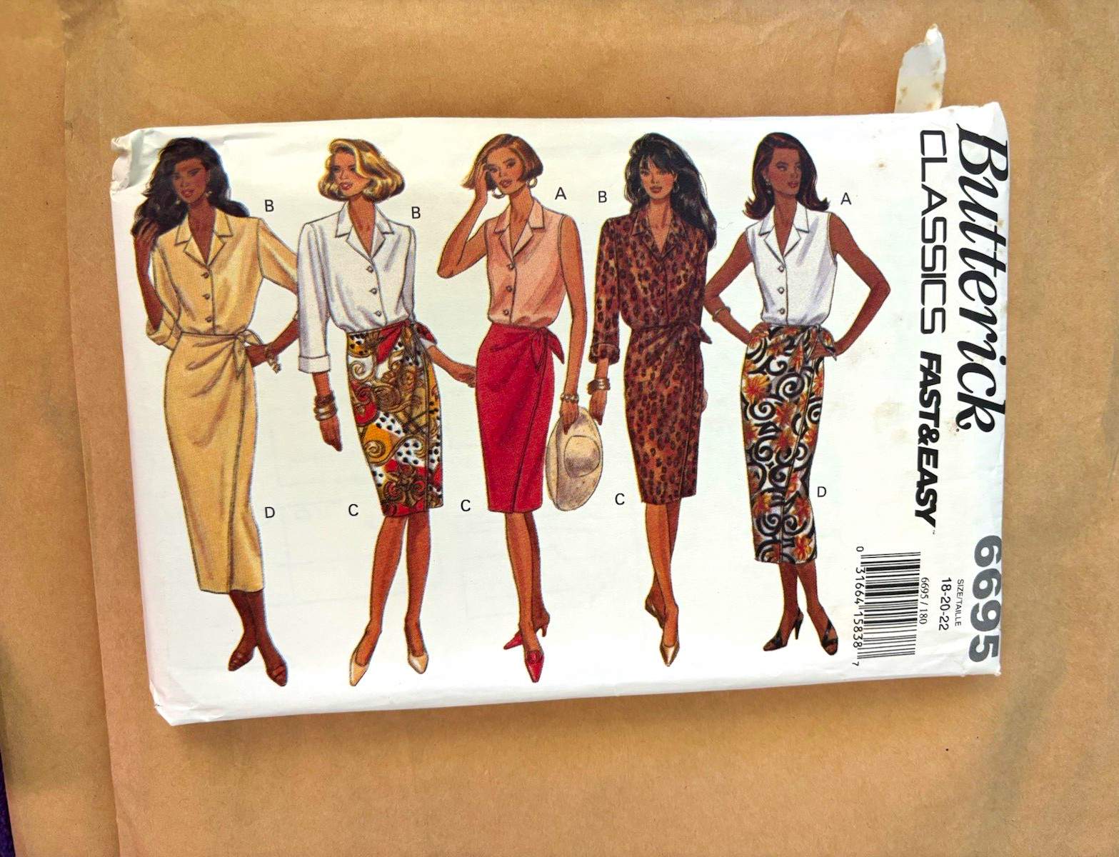Butterick Classics Fast & Easy 6695 Women\'s 2-Piece Dress Sewing Pattern