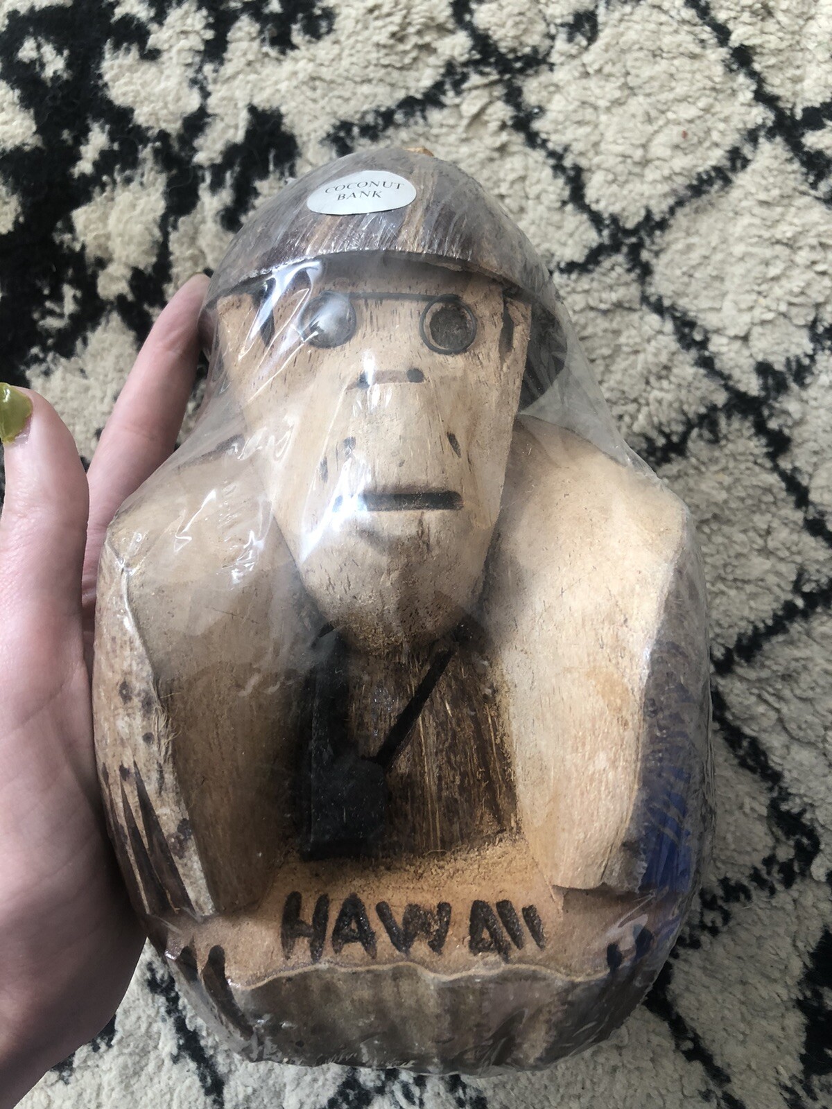 Vintage Hawaii Coconut Bank New Sealed Made In Phillipines