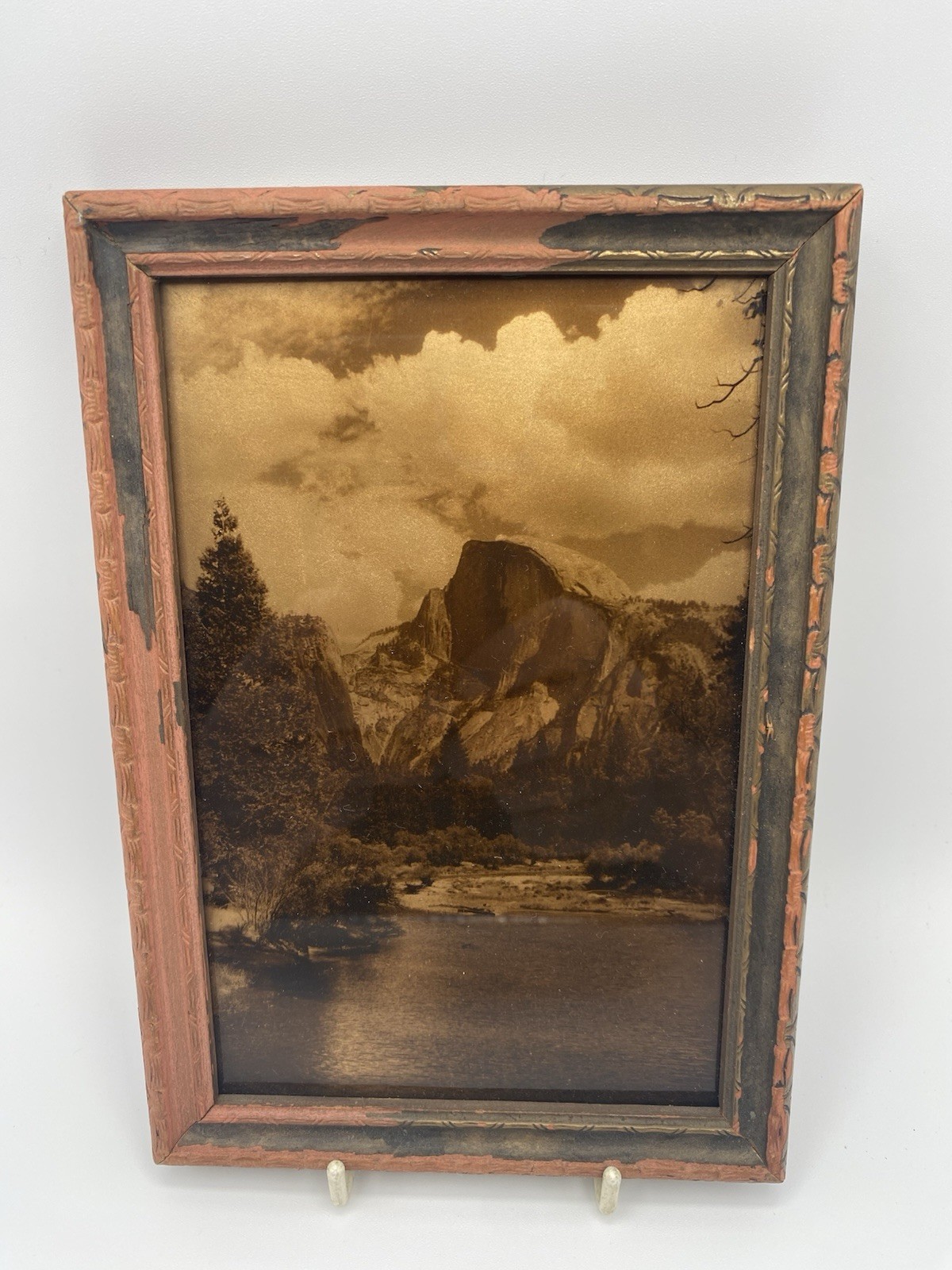Vintage Pillsbury Orotone Photo Of Half Dome Yosemite Calif, 4 1/4 Vintage Pillsbury Orotone Photo Of Half Dome Yosemite Calif, 4 1/4