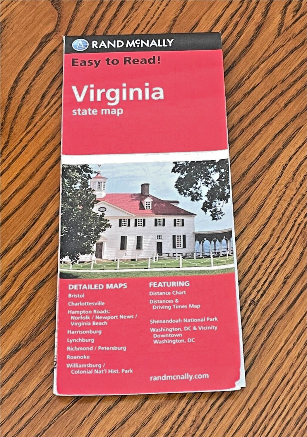 Rand McNally Virginia State Map - Clean - 2011 Edition - Excellent Condition