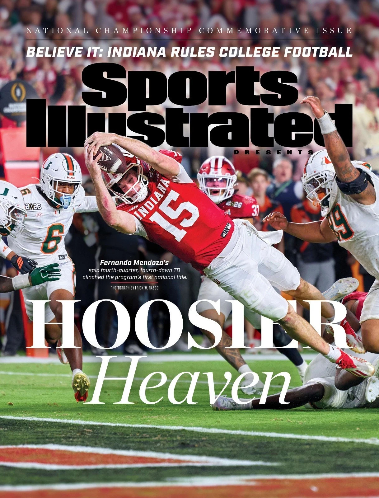 Fernando Mendoza Newest Cover Sports Illustrated | FRAMED POSTER | SIZE OPTIONS