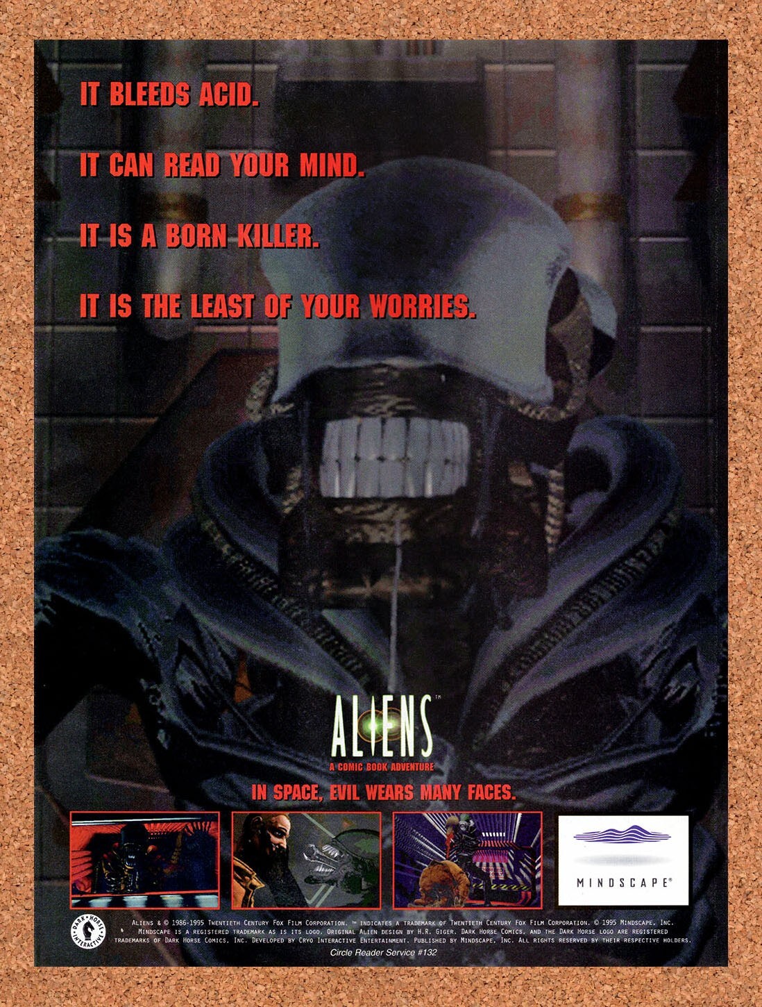 1994 Aliens A Comic Book Adventure PC Original Advertisement / Retro Wall Art v1