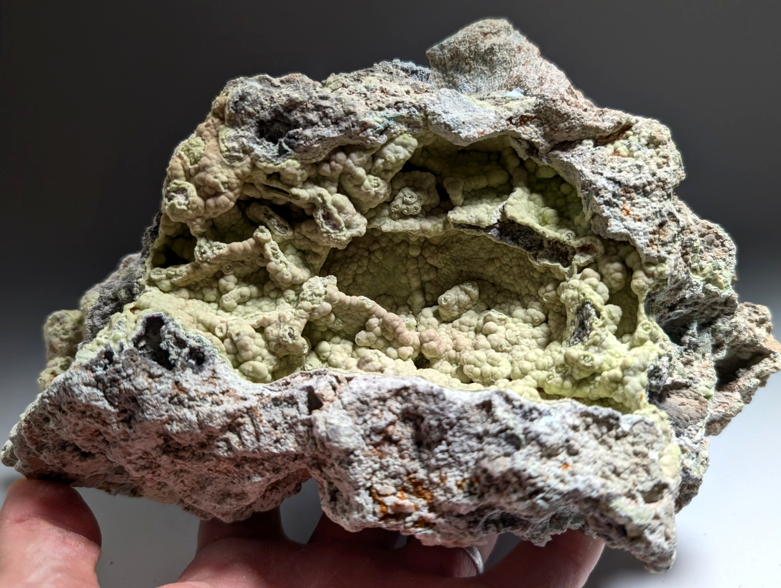 Large Yellow/Green Wavellite w/ Blue Planerite - ex Henry Delinde- Arkansas, USA