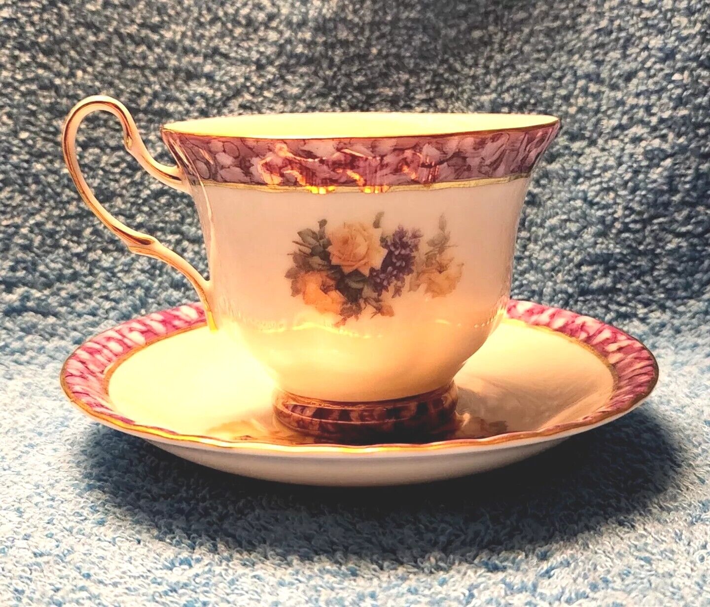 Betty Platner Porcelain Treasures With Rose Teacup & Saucer Design  EXCELLENT 