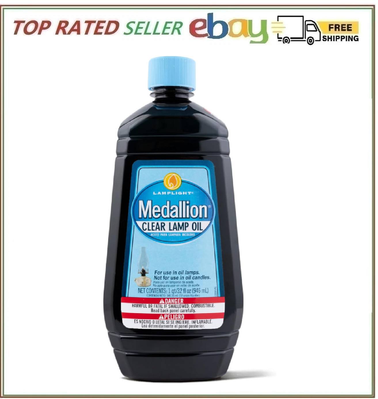 Lamplight Medallion Oil 32 Ounce Easy Pour Quality Fuel for Oil Lamps