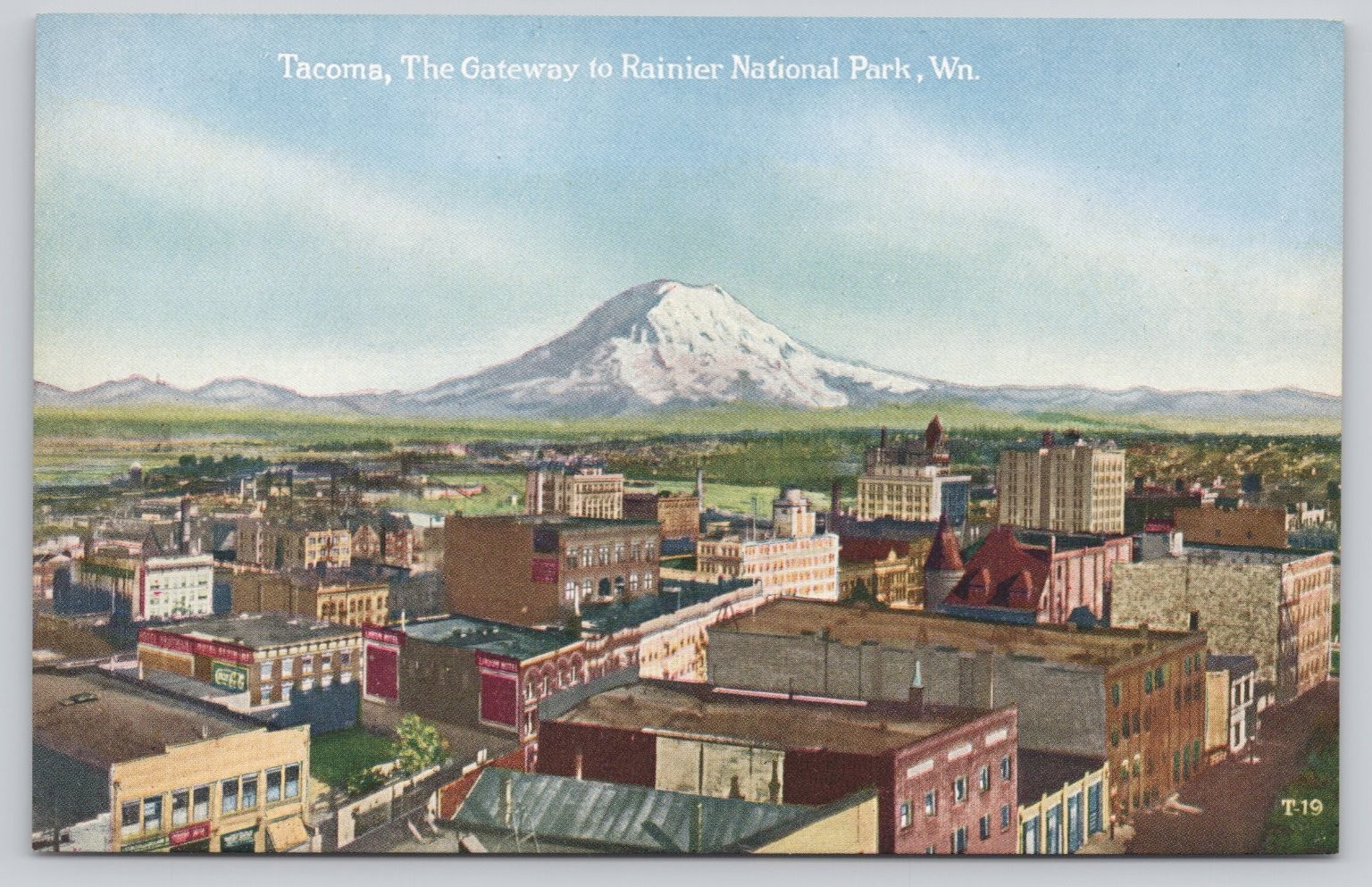 Vintage Tacoma WA Mt Rainier Postcard Pacific Novelty Co. Washington State Vintage Tacoma WA Mt Rainier Postcard Pacific Novelty Co. Washington State