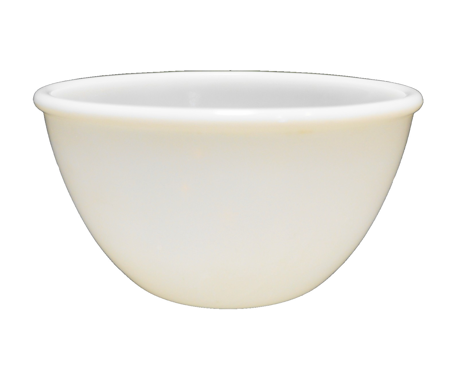 White Milk Glass Beaded Rolled Rim Small Mixing Bowl Unsigned