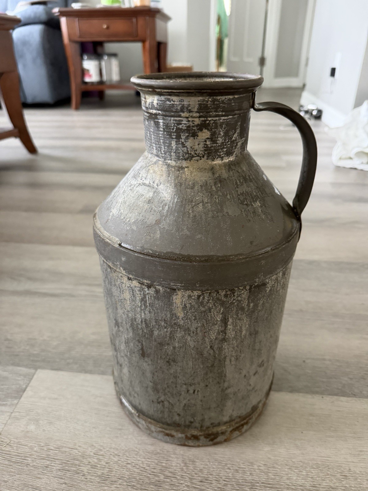 Vintage 1940-1950 Galvanized Hood Milk Can