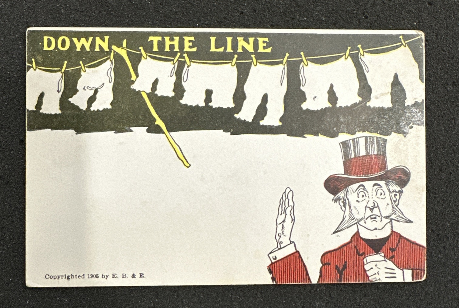 Vintage 1905 E.B.&E ‘Down The Line’ Postcard Unposted With UnDivided Back