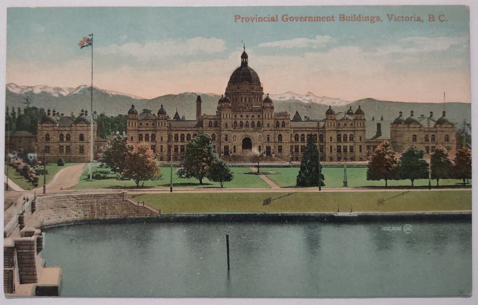 Vintage Provincial Government Building Victoria BC Canada Postcard