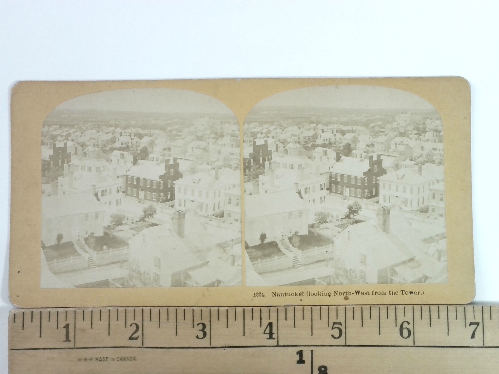 Nantucket Massachusetts Stereoview Looking North West 1870s Curved Mount