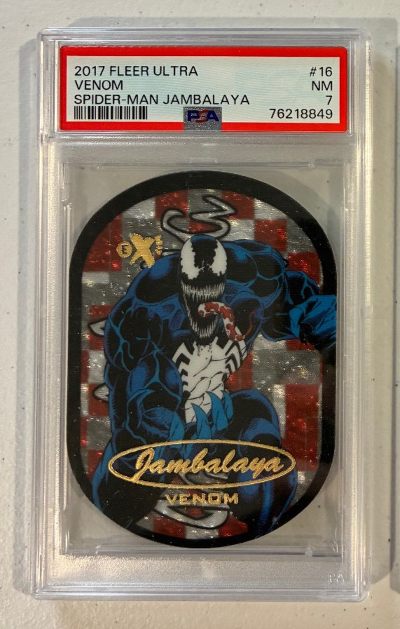 2017 Marvel Fleer Ultra Spider-Man Spiderman Jambalaya Venom #16 PSA 7 Card