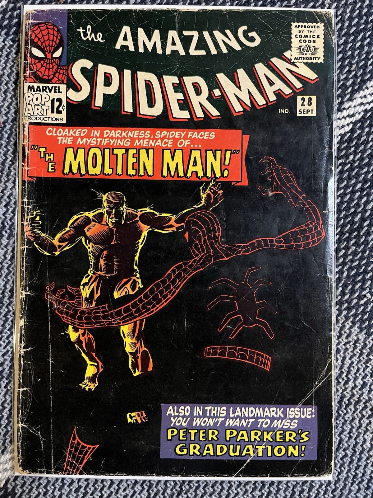 Amazing Spider-Man #28 1st Molten Man 1965 Peter Parker Graduates Stan Lee Ditko Amazing Spider-Man #28 1st Molten Man 1965 Peter Parker Graduates Stan Lee Ditko