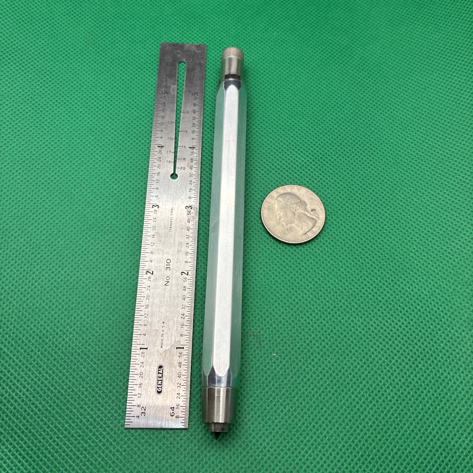 Vintage mechanical clutch pencil aluminum  5.6mm sketch pencil JUMBO used condit