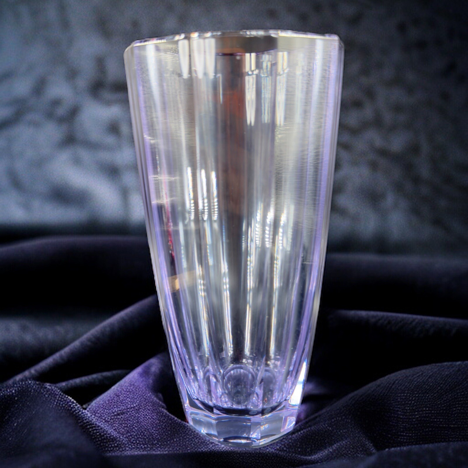 1960s Bohemian Neodymium Alexandrite Glass Vase Val Saint Lambert Signed Antique 1960s Bohemian Neodymium Alexandrite Glass Vase Val Saint Lambert Signed Antique