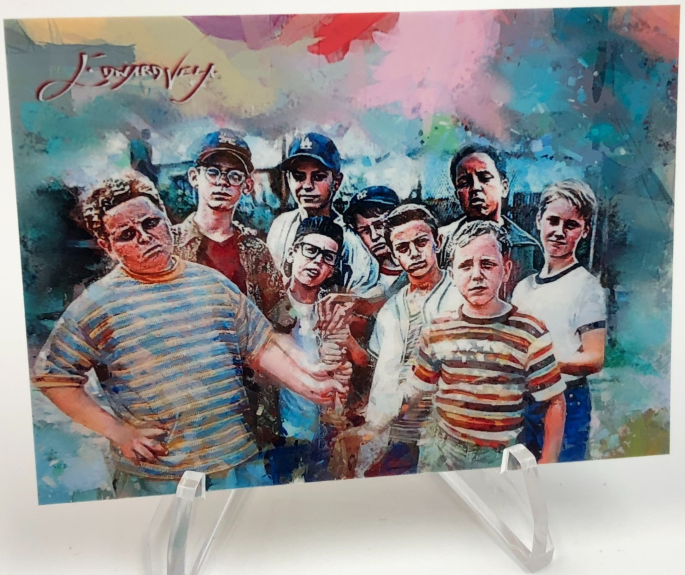 THE SANDLOT Sketch Art Card SP/50 Edward Vela Signed Movie SCOTTY BENNY HAM
