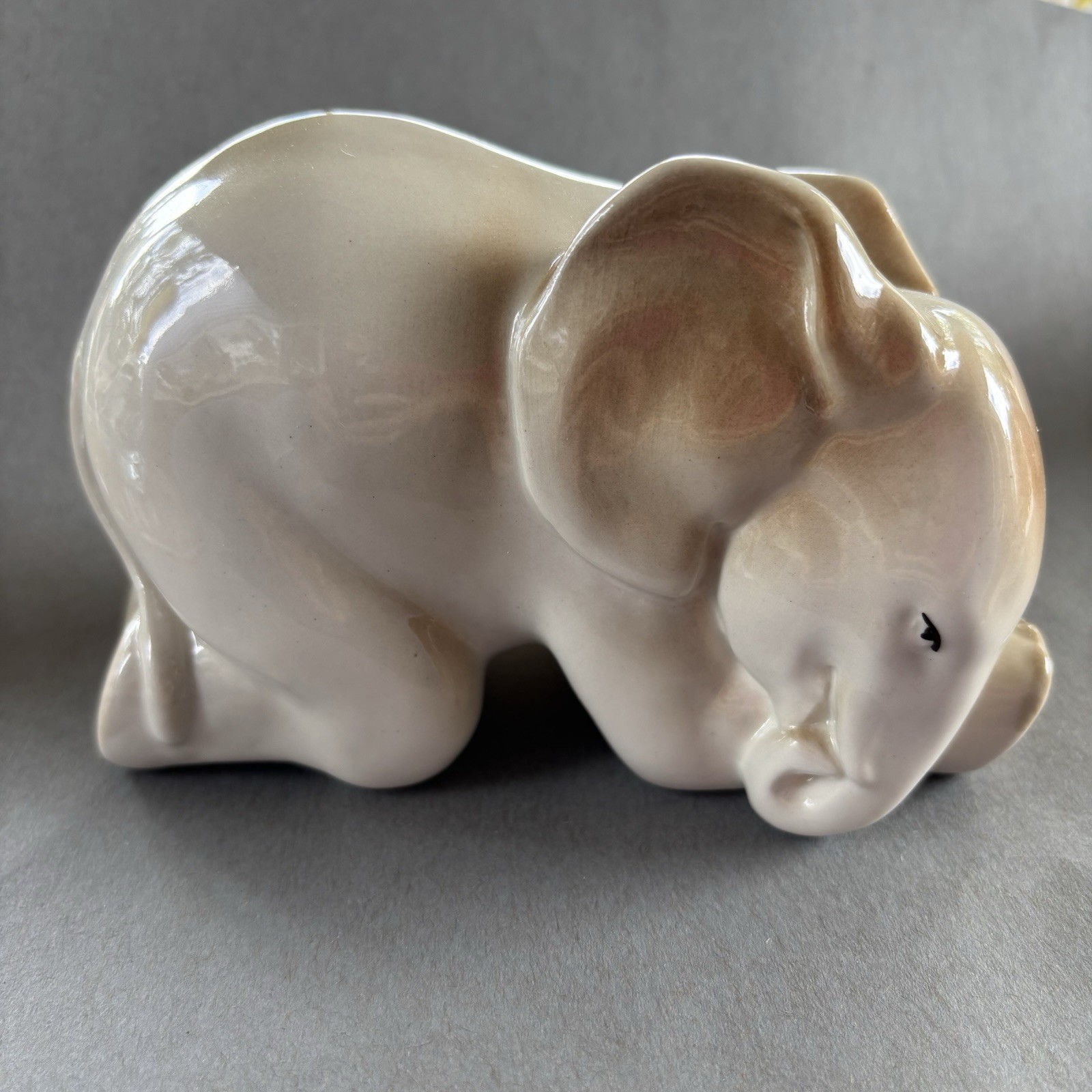 Vintage Made in USSR Russia Ceramic Elephant Kneeling Sleeping Bowing 6\ Vintage Made in USSR Russia Ceramic Elephant Kneeling Sleeping Bowing 6\
