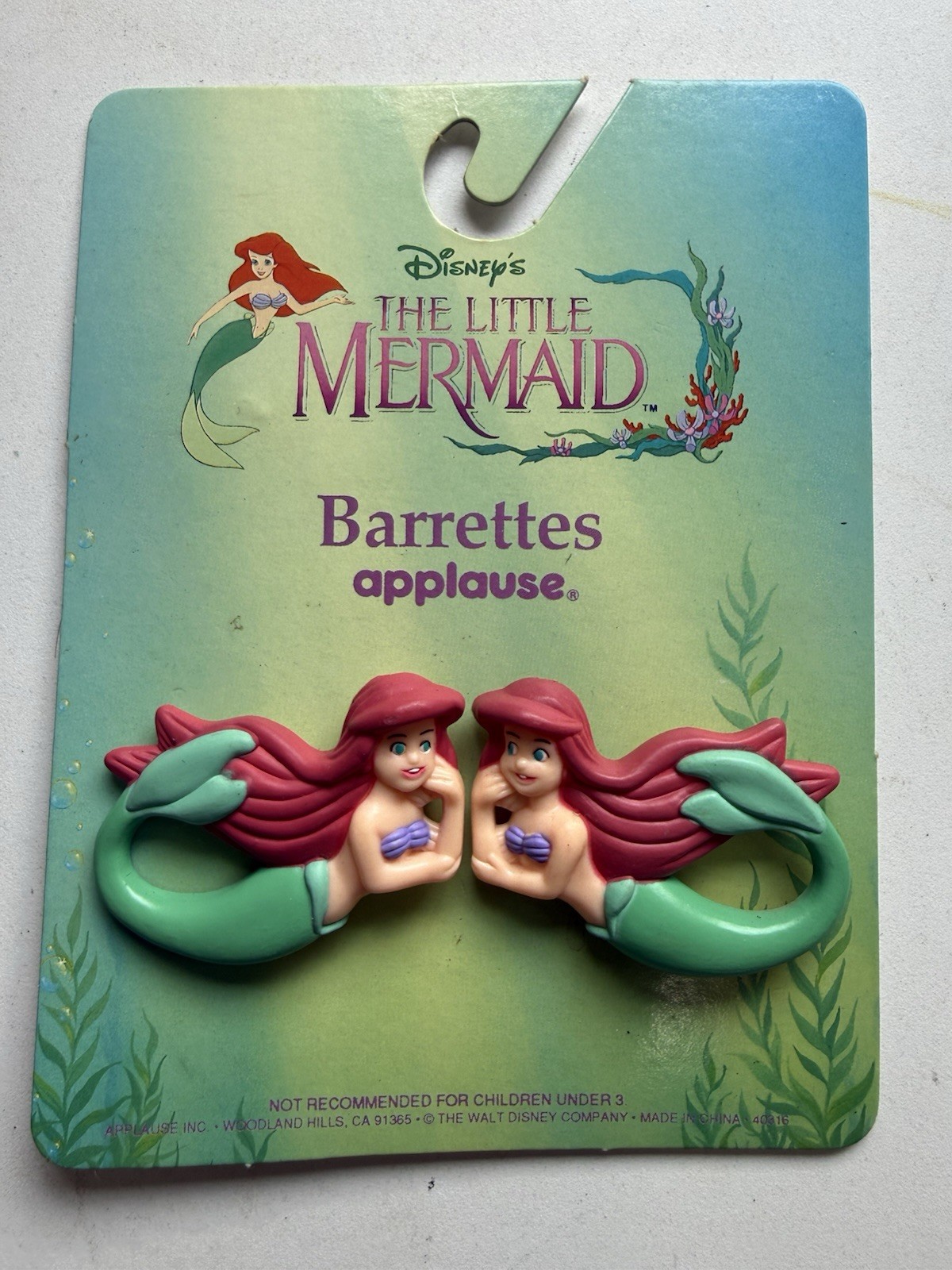 Little Mermaid Ariel Pair Barrettes 1989 Applause Disney Girls Hair New Little Mermaid Ariel Pair Barrettes 1989 Applause Disney Girls Hair New