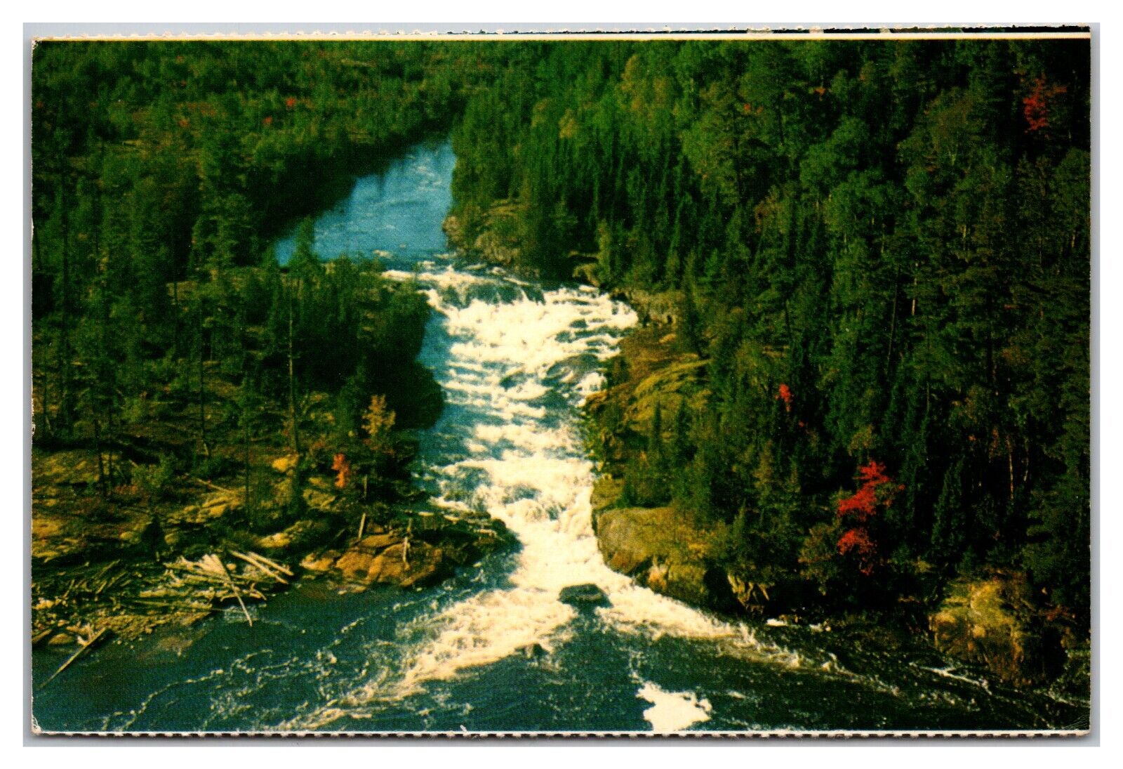 Aerial View Of The Forty Mile Rapids Postcard
