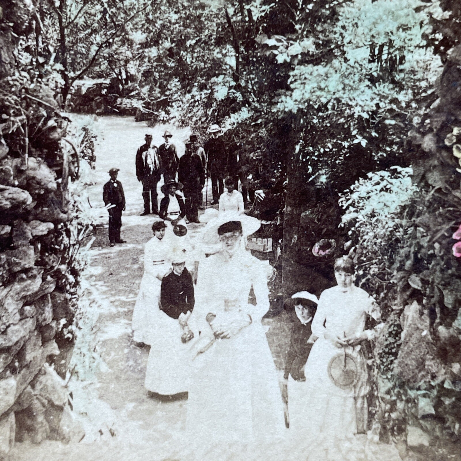 Grotto Arch Soldiers Home Stereoview Jas Esson Preston Ontario 1900s