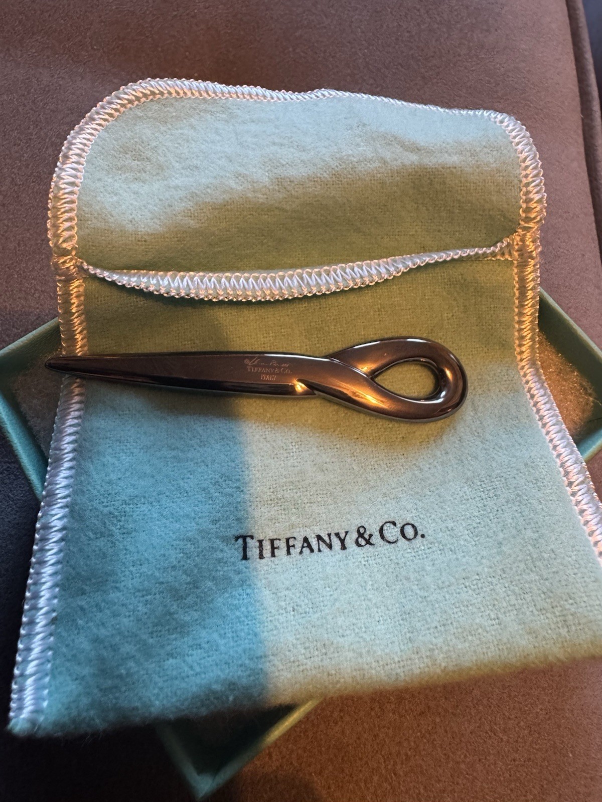 Tiffany & Co Elsa Peretti Sterling Silver Padova Charcoal Letter Opener 0249232