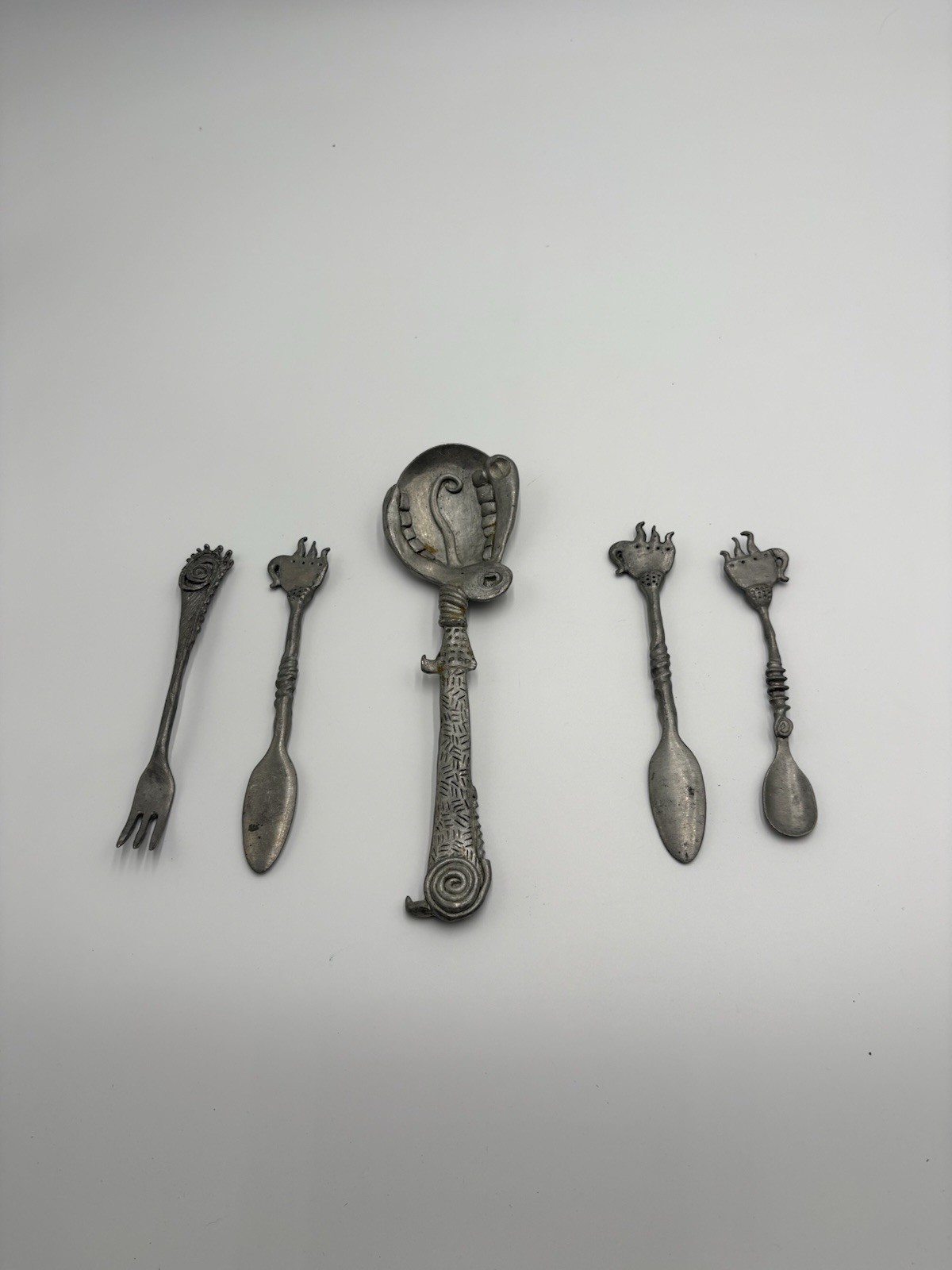 Lot of 5 Vtg Pewter Flatware