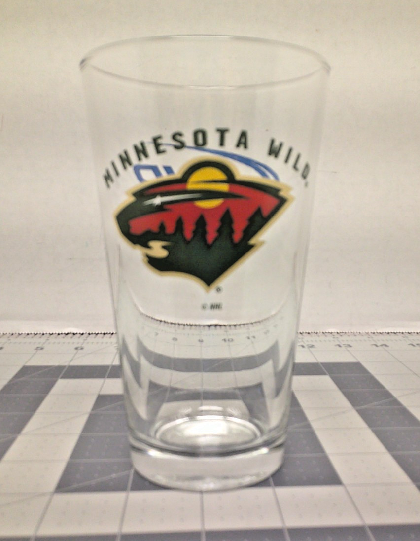 Bud Light Minnesota Wild Beer Glass NHL