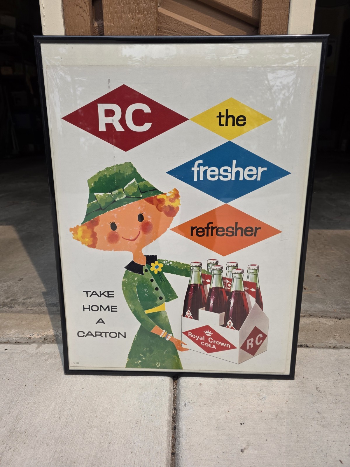 Vintage Old & Original 1961 Royal Crown Cola Cardboard Sign – RC 