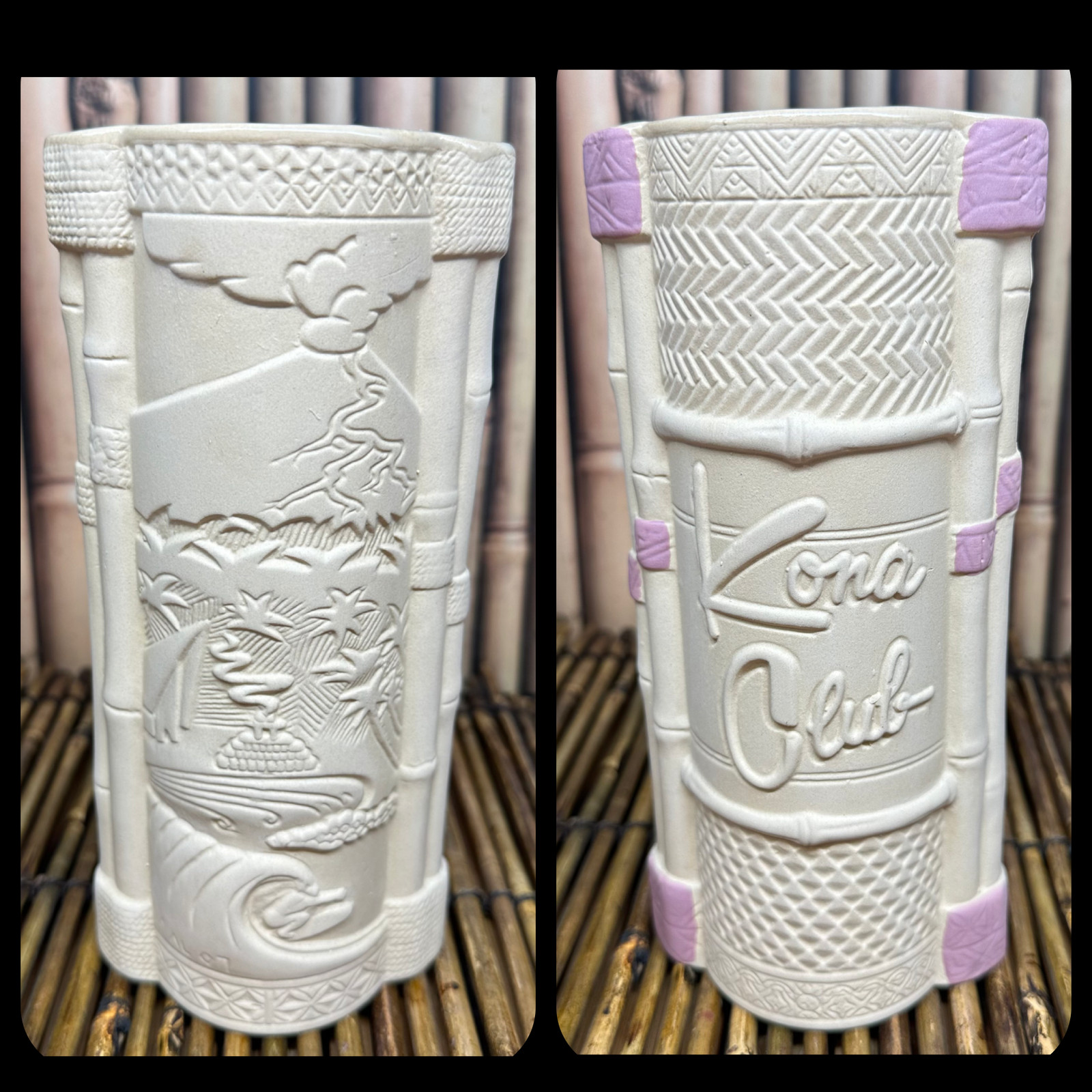 Kona Club Tiki Mug Crazy Al Designed Rare Unglazed Exterior Oakland California