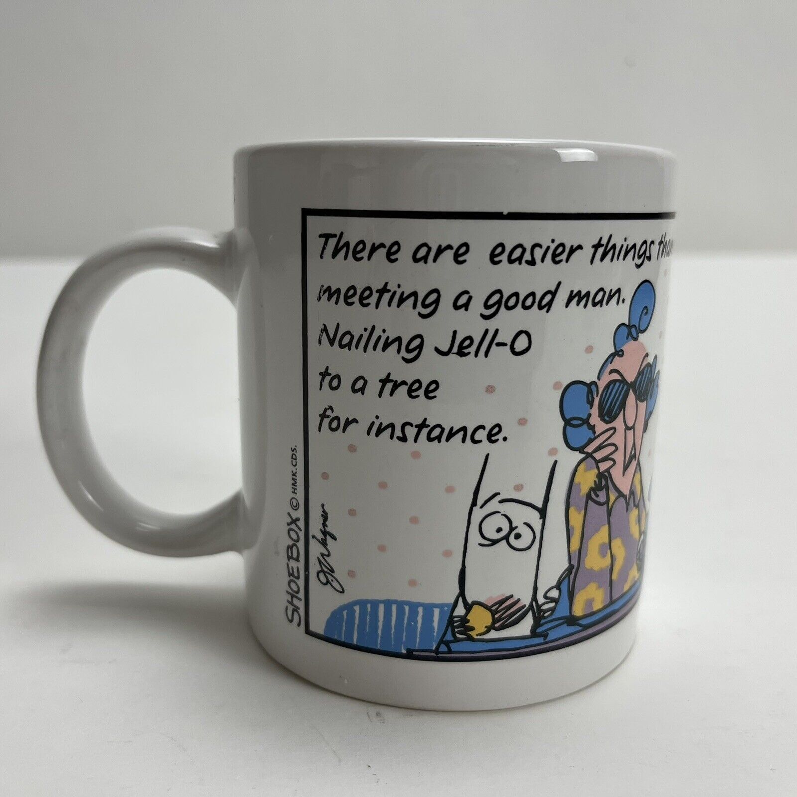 Vintage Shoebox Comics Coffee Cup Easier Things To Find A Man Funny Mug