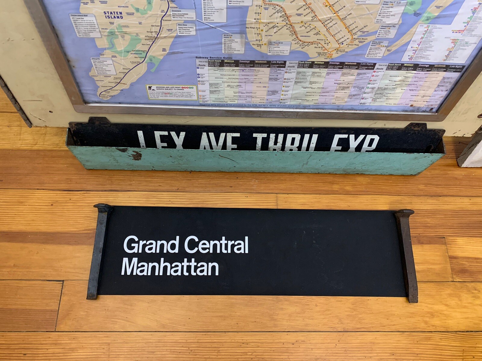 R21 NY NYC SUBWAY ROLL SIGN GRAND CENTRAL STATION MANHATTAN 42nd STREET PARK AVE
