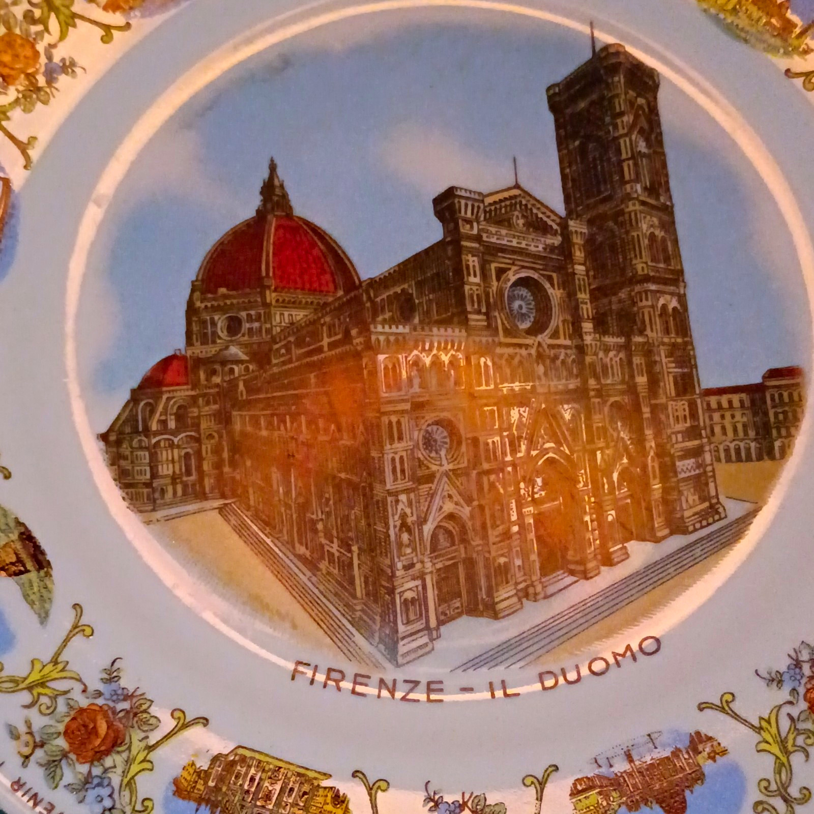 Italy Souvenir Plate Firenze Il Duomo Florence Cathedral Decorative Plate