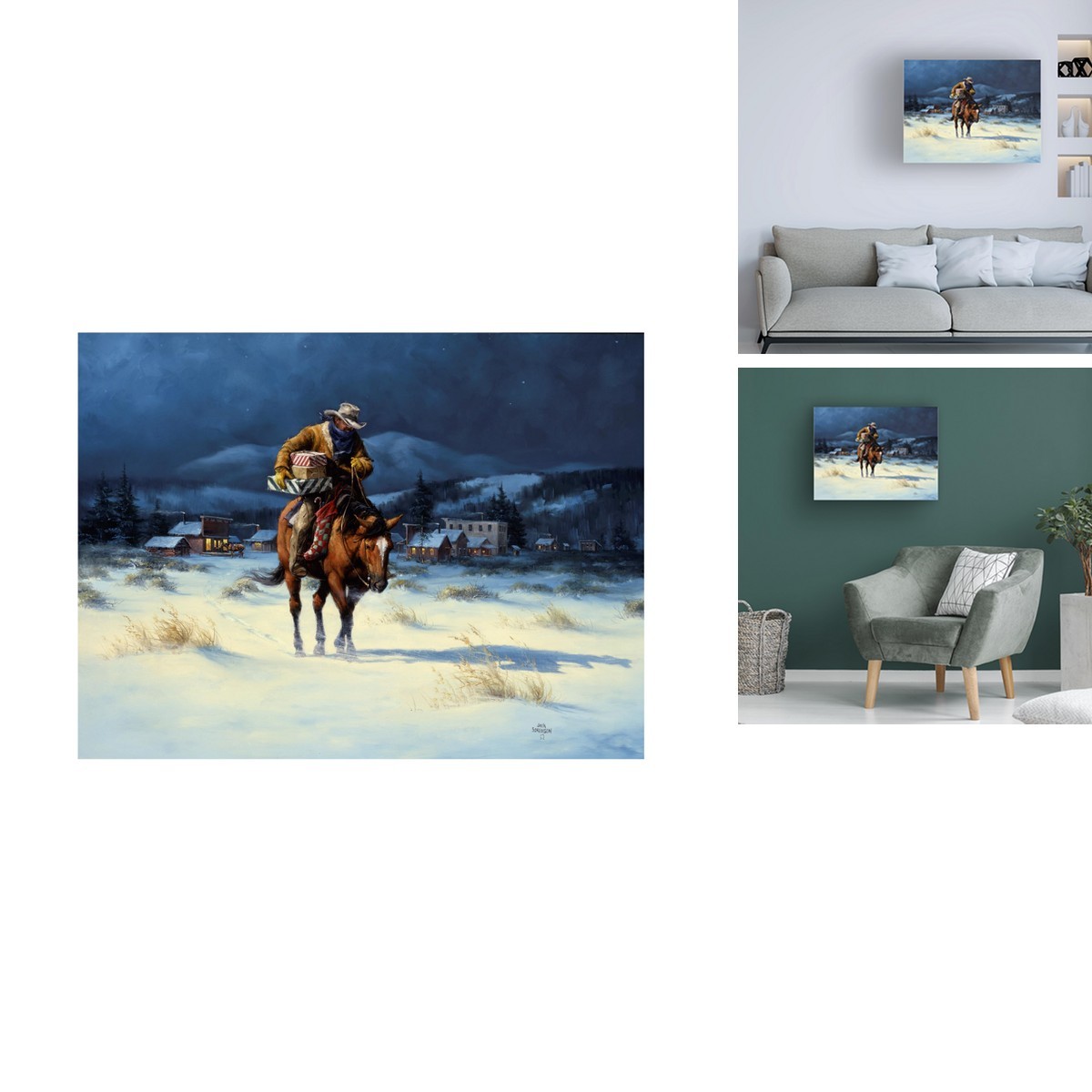 Trademark Fine Art Jack Sorenson 'Bringing Christmas Home' Canvas Art