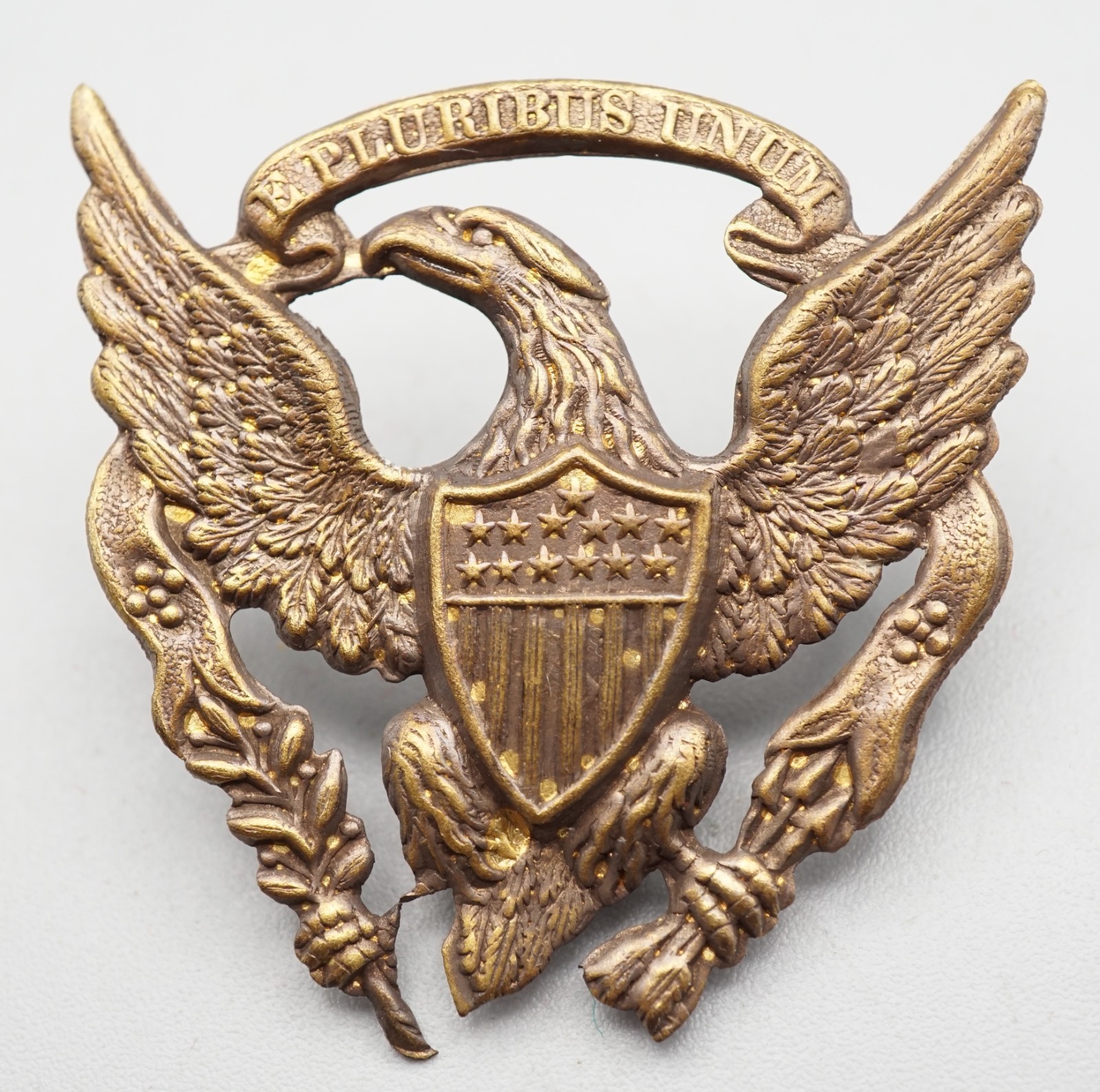 Indian Wars to Spanish American War Army Infantry Cap Badge SEW ON LOOPS