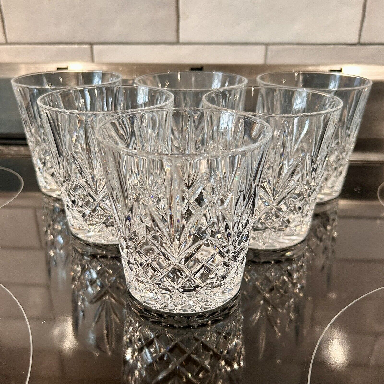 Set of 6 CRISTAL D'ARQUES-DURAND “Provence” Double Old Fashioned Glasses~Mint