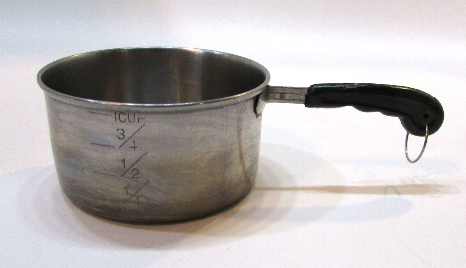 Primitive Old 1970's Revere Ware Saucepan Shaped Vintage 1 Cup Measuring Pan