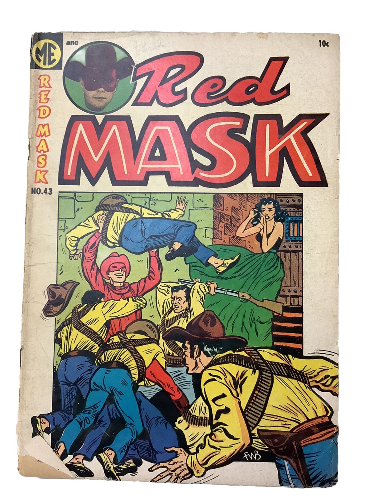 Red Mask #43 Magazine Enterprises 1954 Comic Books Early Ghost Rider