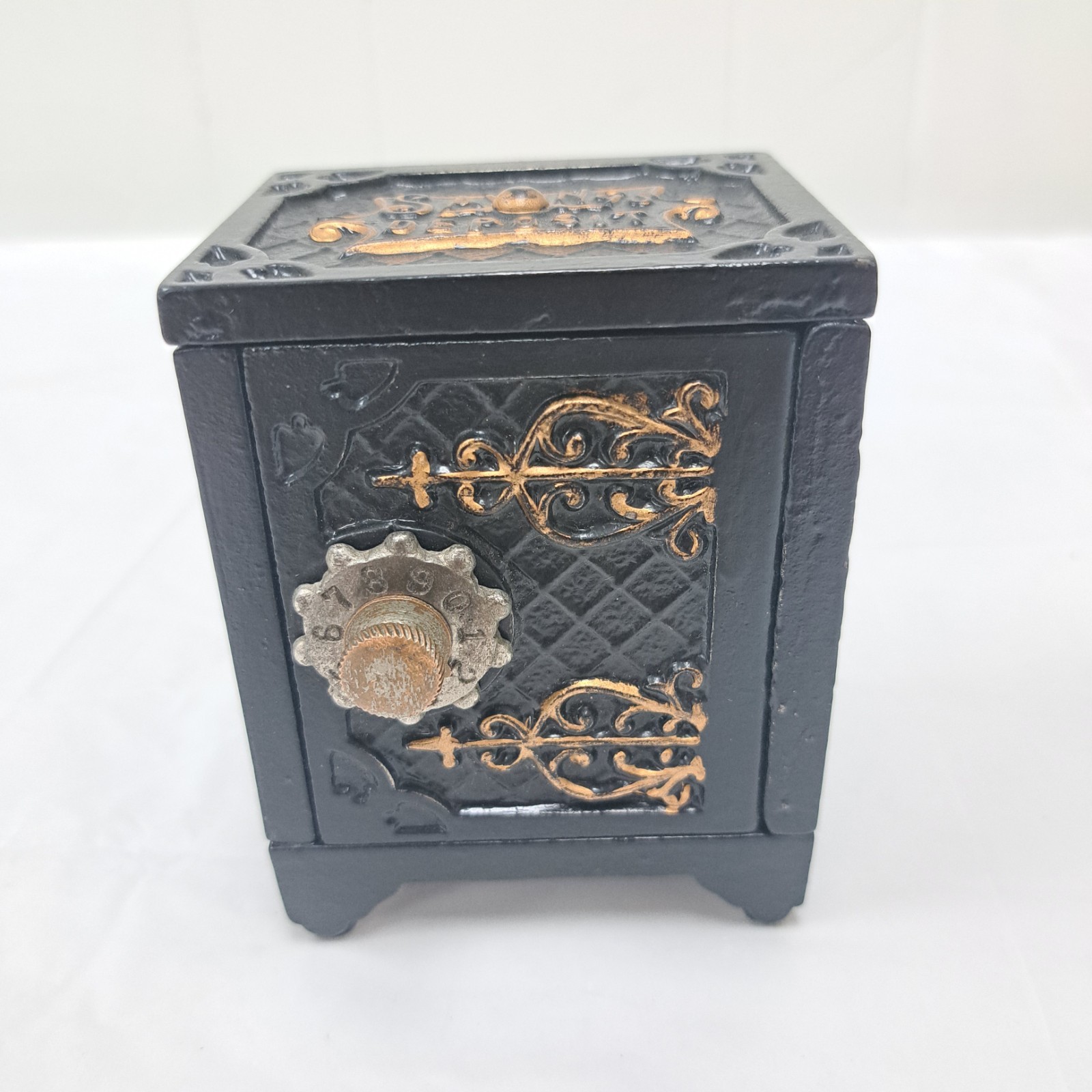 Antique Kenton Cast Iron Safe Bank Working Lock Savings Deposit Box Antique Kenton Cast Iron Safe Bank Working Lock Savings Deposit Box