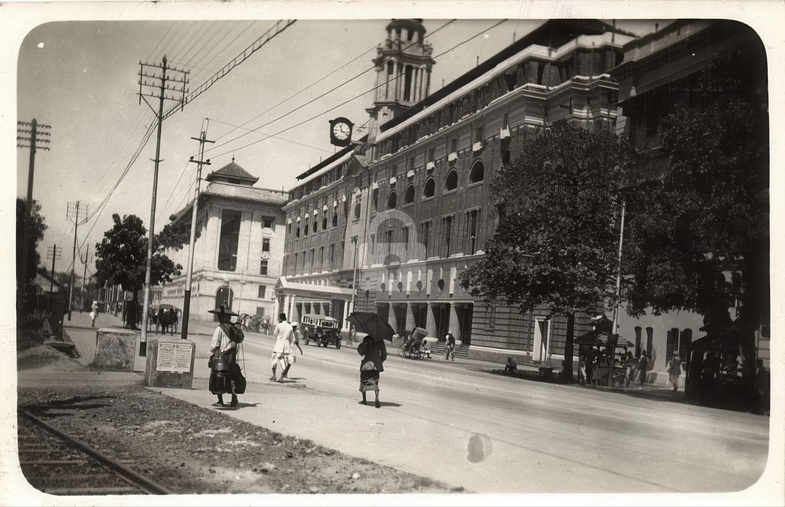 Burma Rangoon Yangon Strand Road W Custom House 1920S RPPC Photo Postcard COPY