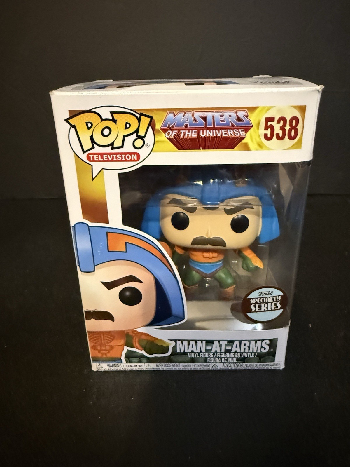 FUNKO POP  MAN-AT-ARMS 538 MOTU POP TELEVISION W01 BOX NOT MINT