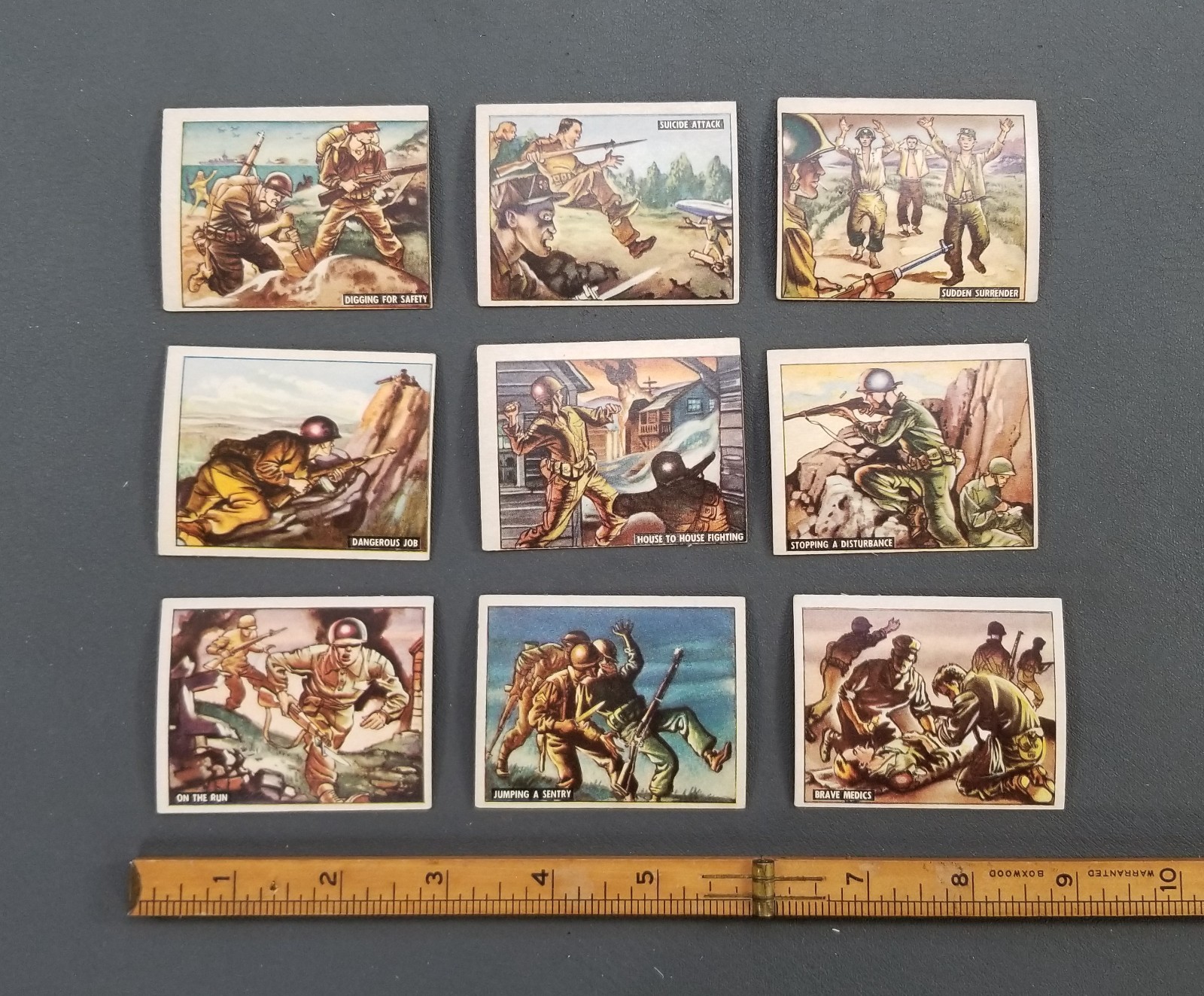 Topps 1950s Freedoms War Korean War Trading Cards Lot of 9