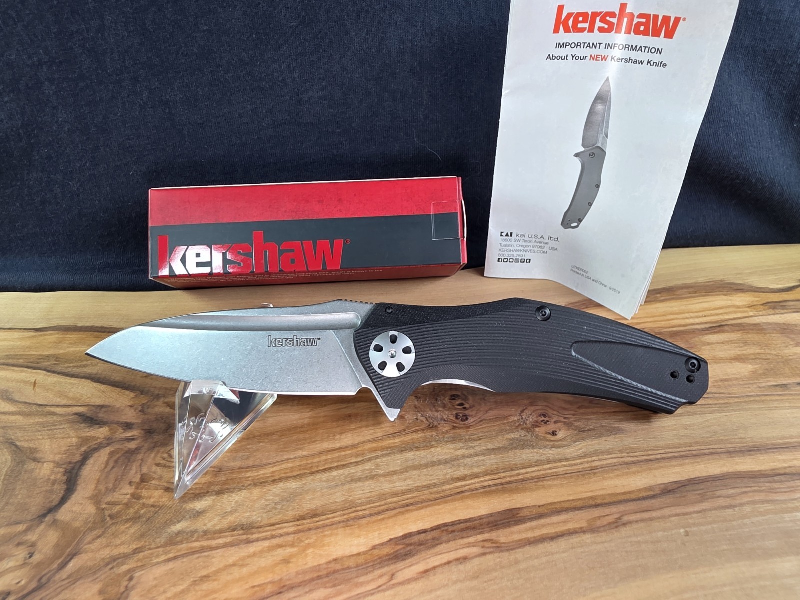 Kershaw Natrix KS7007BK Black G-10 Handle Scales & 8Cr13MoV Steel Folding Knife