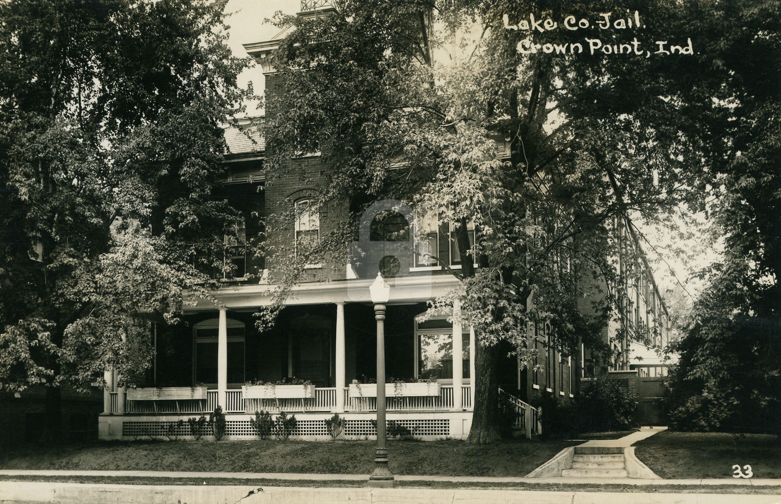 Lake County Jail 1935 Crown Point IN Indiana RPPC Photo Postcard COPY